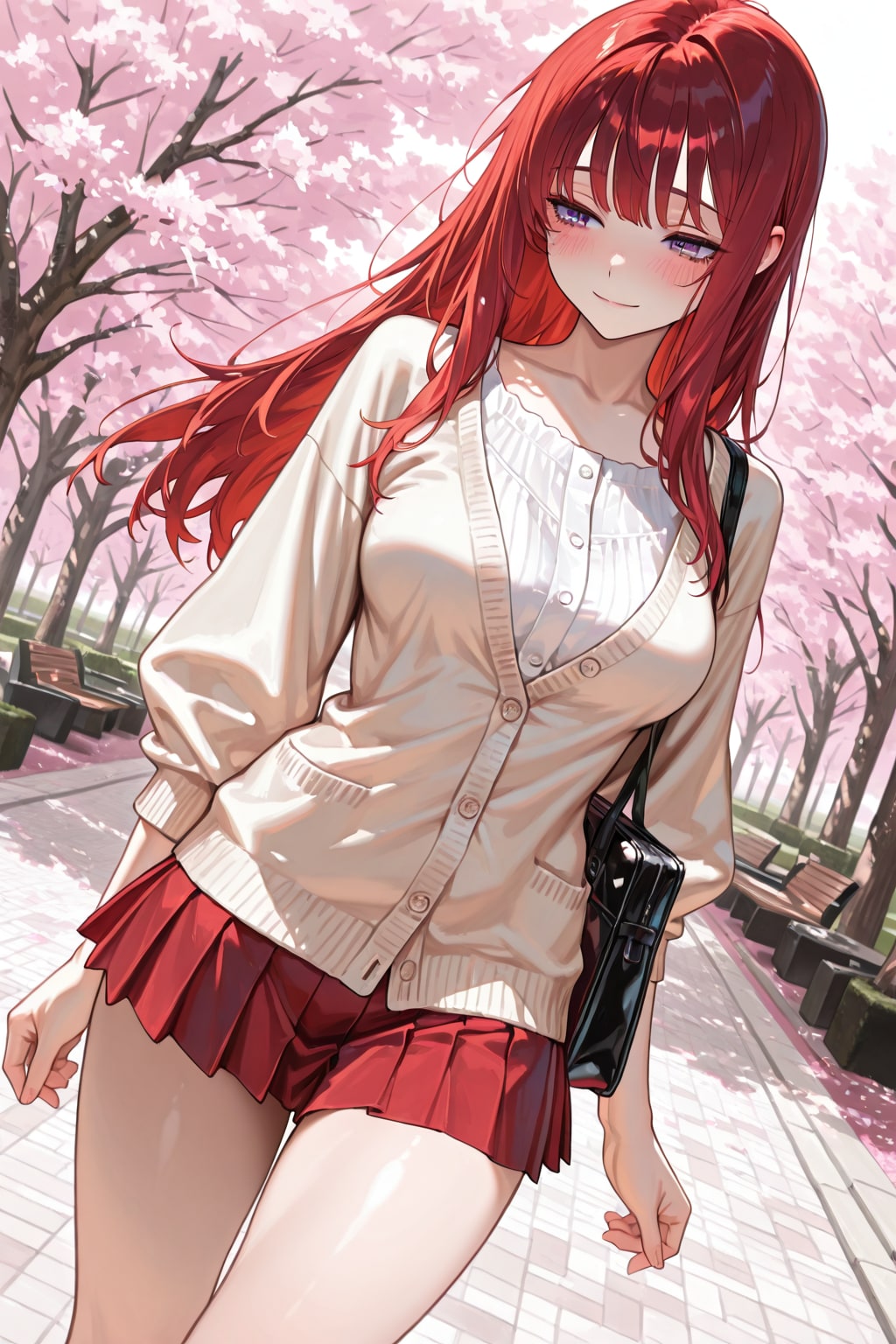 【ＥＣＨＩＤＮＡ様版】長身美脚赤髪紫目美少女（春夏秋冬）