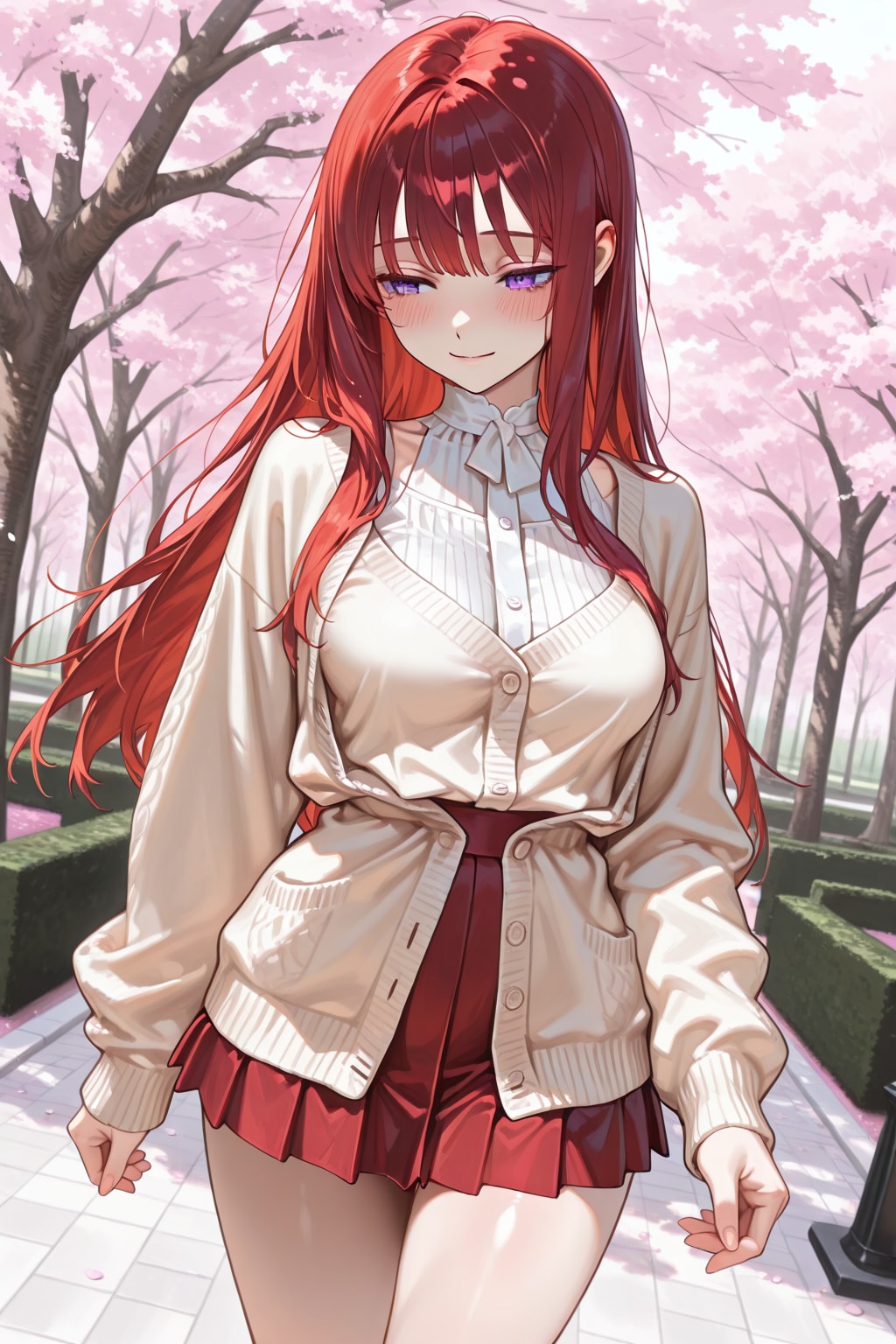 【ＥＣＨＩＤＮＡ様版】長身美脚赤髪紫目美少女（春夏秋冬）