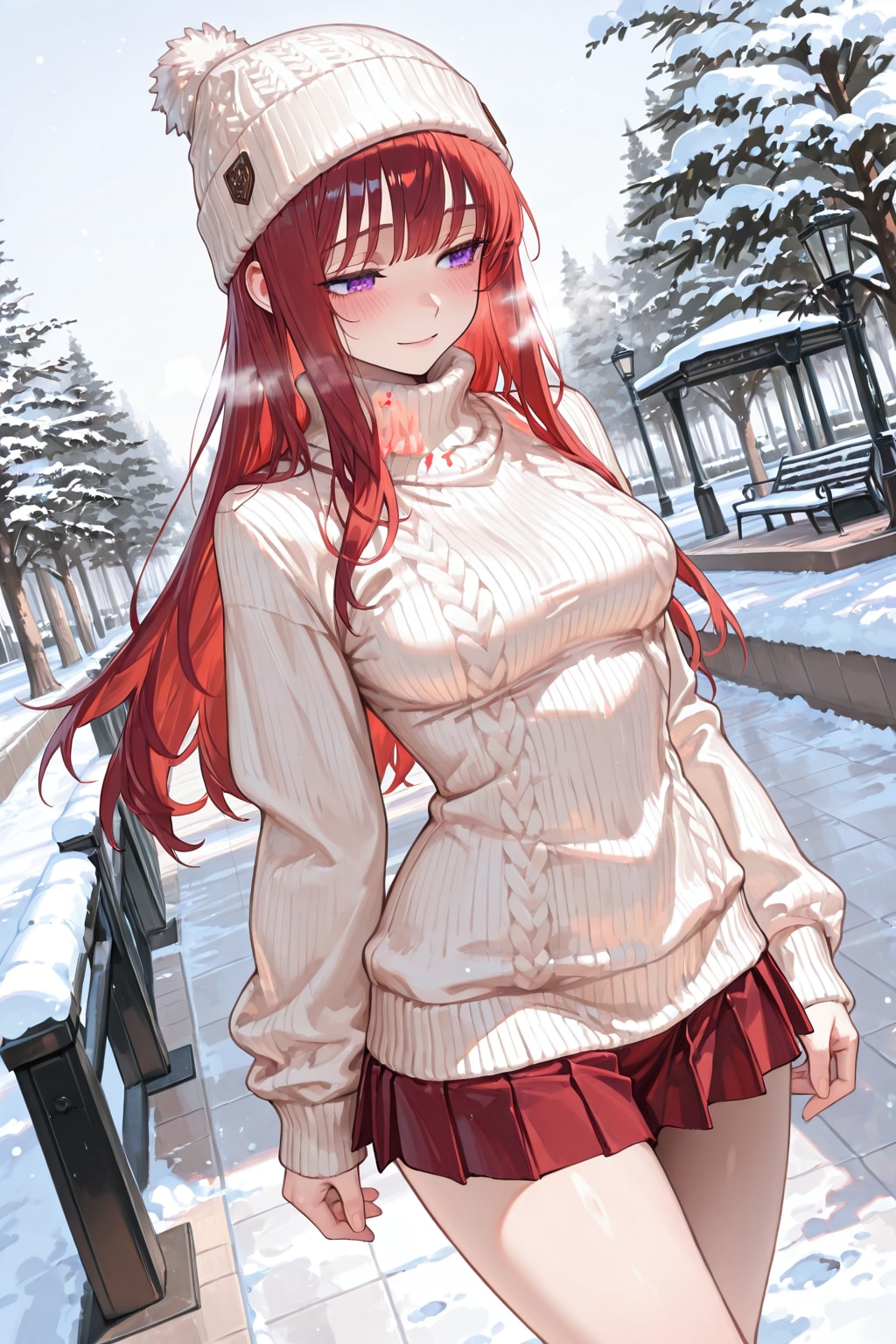 【ＥＣＨＩＤＮＡ様版】長身美脚赤髪紫目美少女（春夏秋冬）