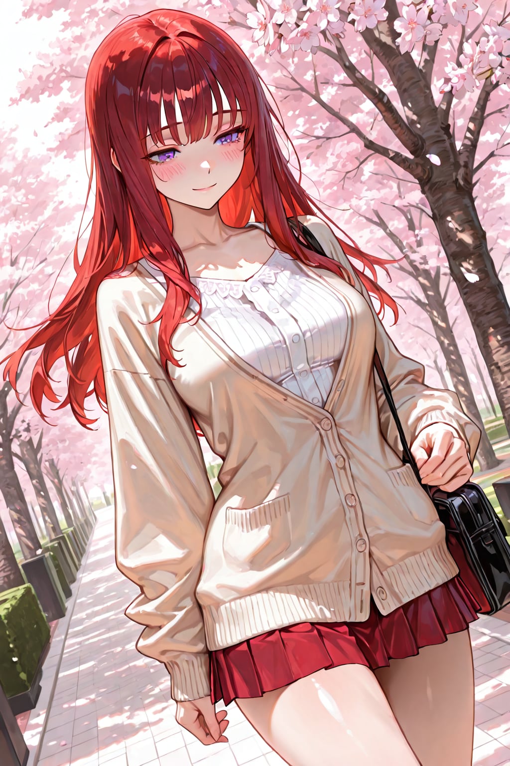 【ＥＣＨＩＤＮＡ様版】長身美脚赤髪紫目美少女（春夏秋冬）