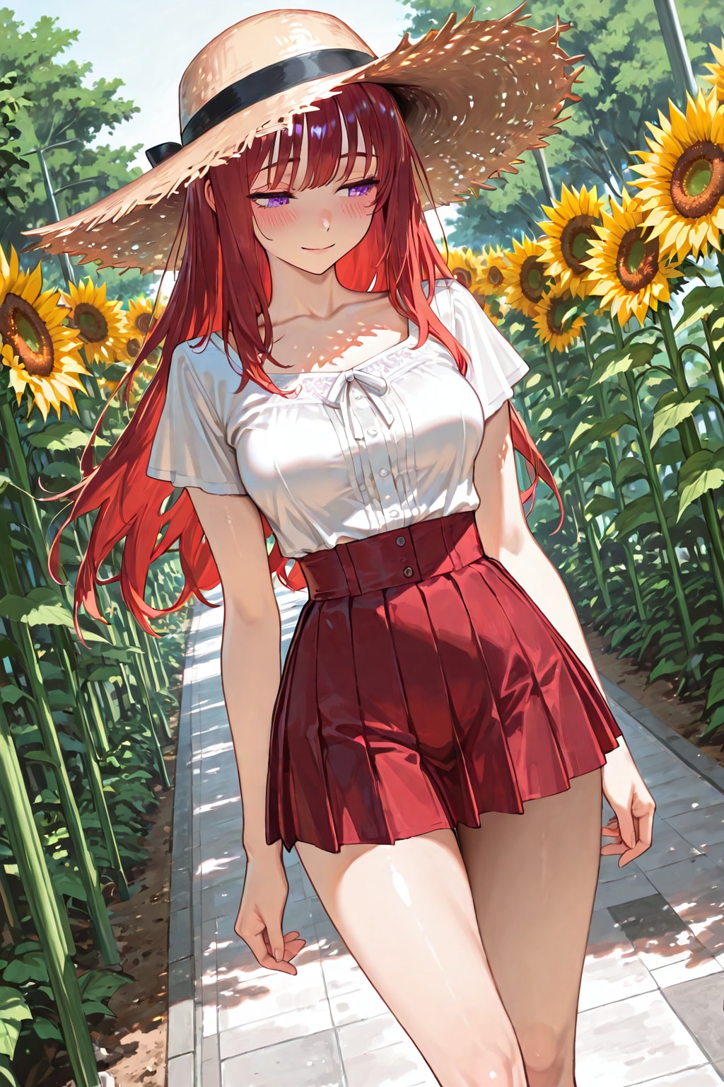 【ＥＣＨＩＤＮＡ様版】長身美脚赤髪紫目美少女（春夏秋冬）