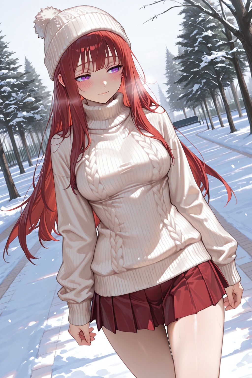 【ＥＣＨＩＤＮＡ様版】長身美脚赤髪紫目美少女（春夏秋冬）