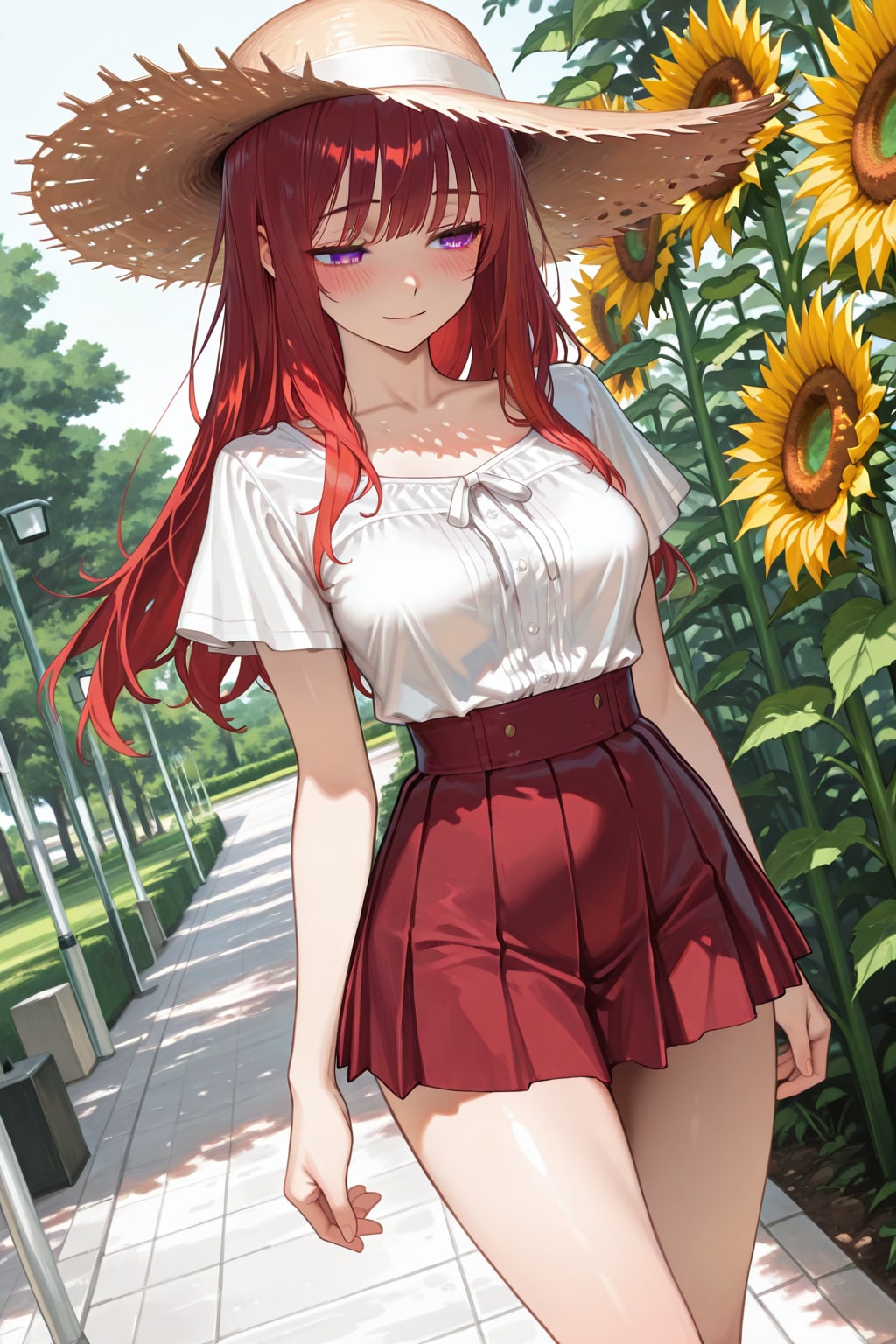 【ＥＣＨＩＤＮＡ様版】長身美脚赤髪紫目美少女（春夏秋冬）