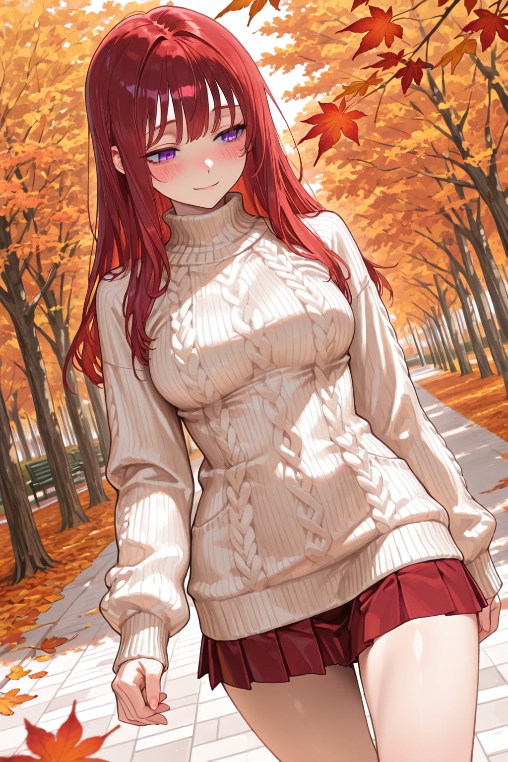 【ＥＣＨＩＤＮＡ様版】長身美脚赤髪紫目美少女（春夏秋冬）