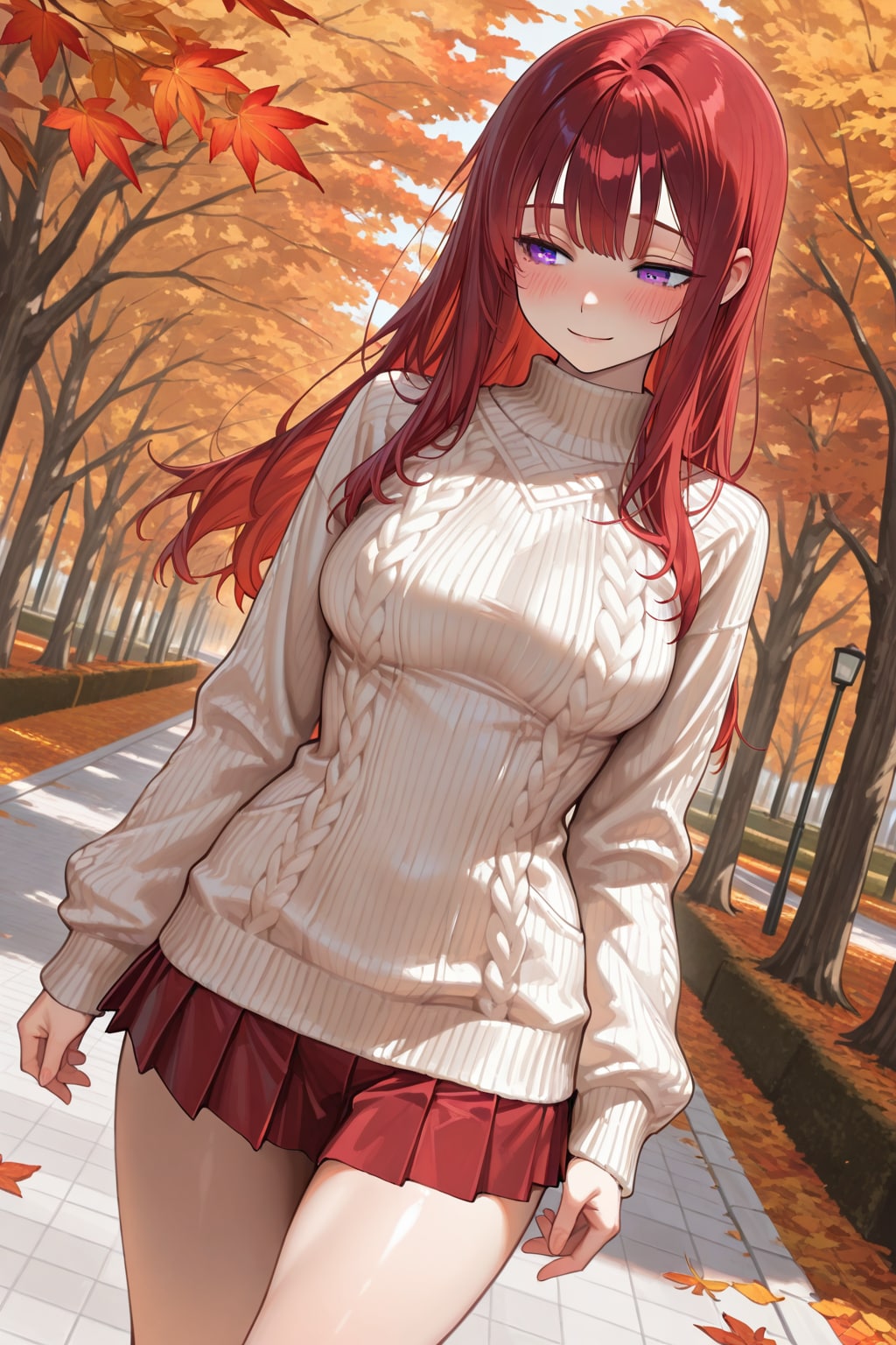 【ＥＣＨＩＤＮＡ様版】長身美脚赤髪紫目美少女（春夏秋冬）