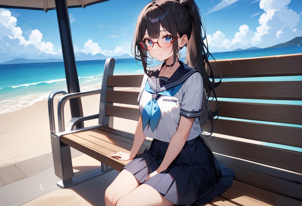 もう、使われてないバス停に居たコギャル