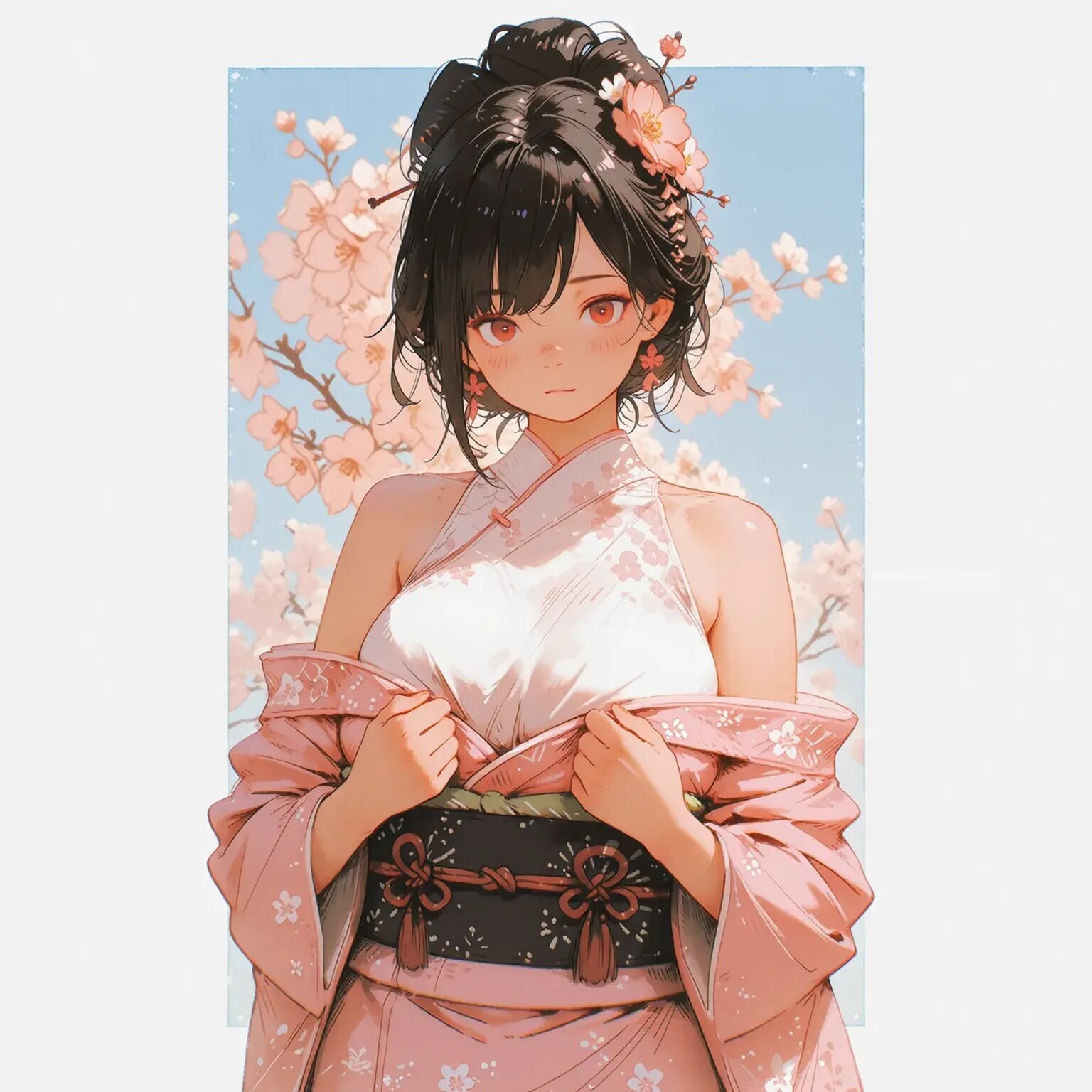 「作者、なんで着物の下にチャイナなの？」 | の人気AIイラスト・グラビア