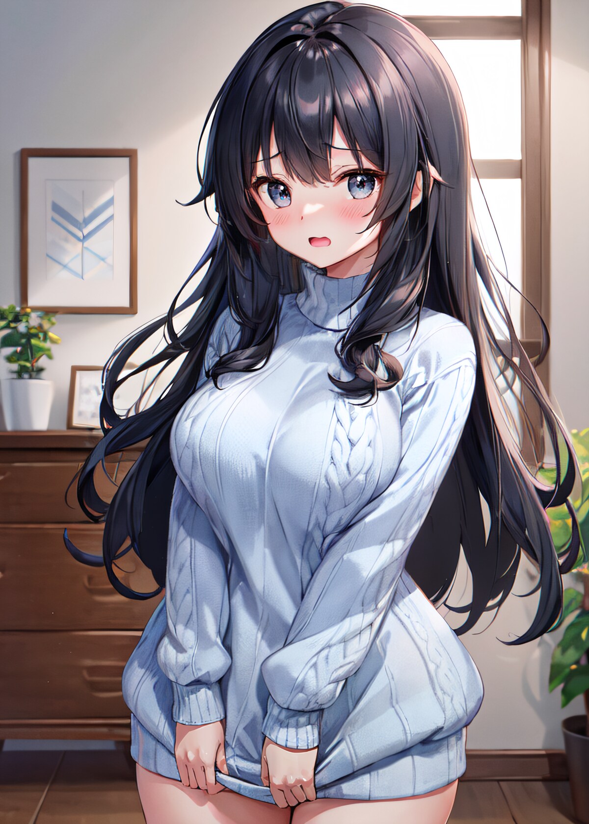 ニットワンピ