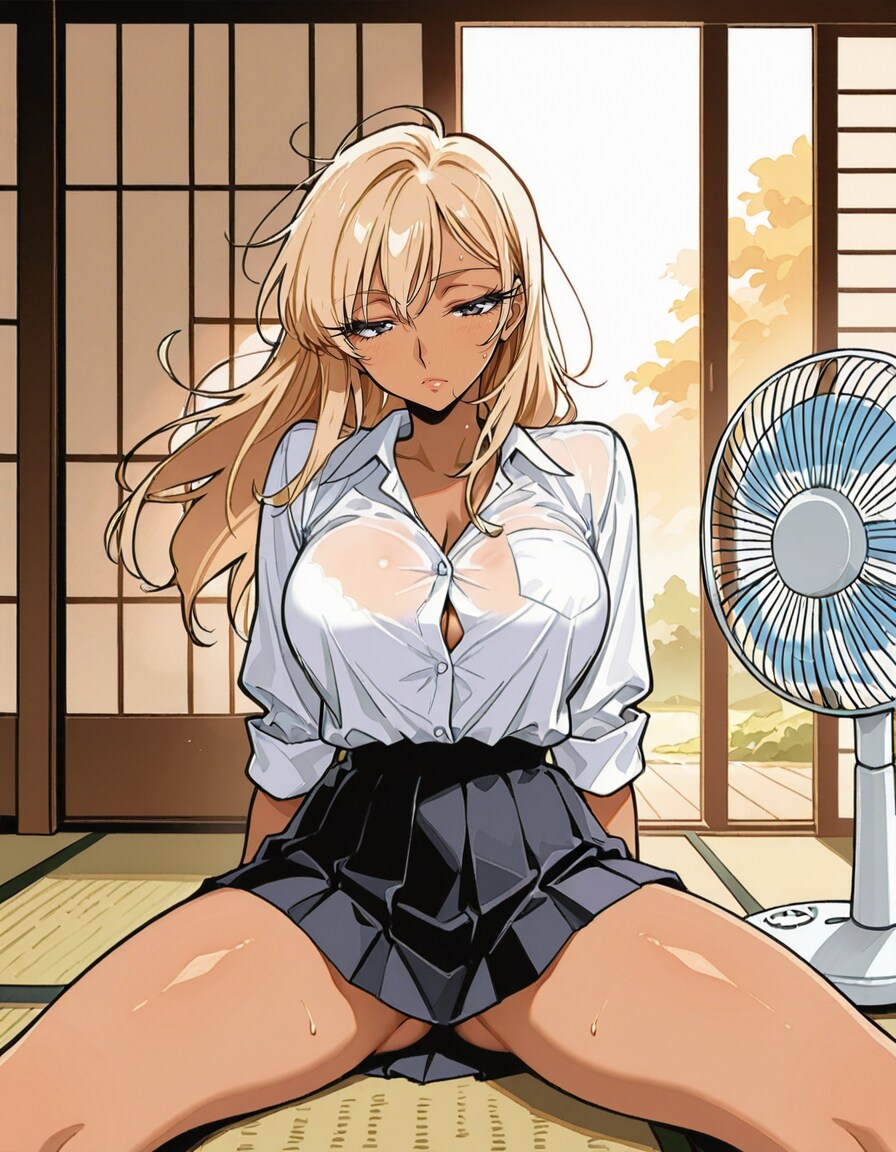 夏の日の田舎ギャル