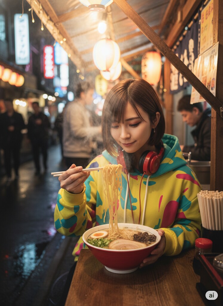 屋台のラーメン