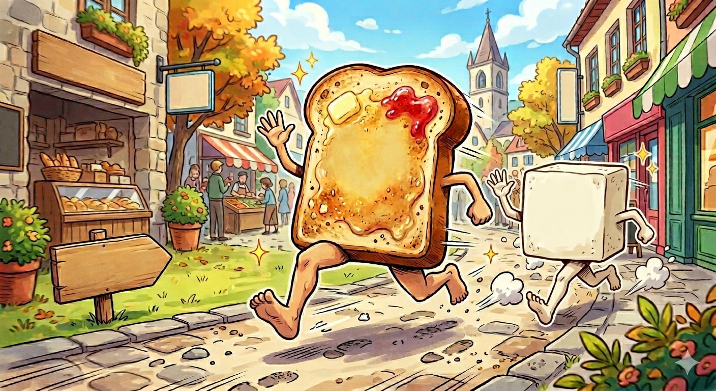 トースト豆腐とランニング