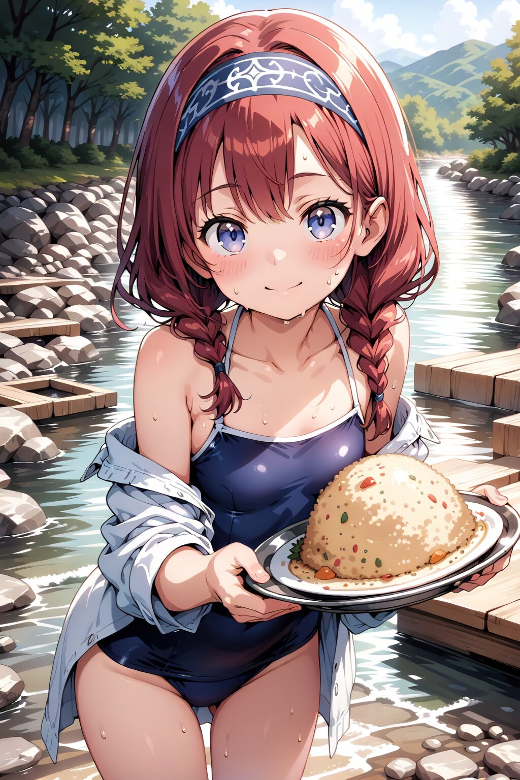 川でチャーハン！？