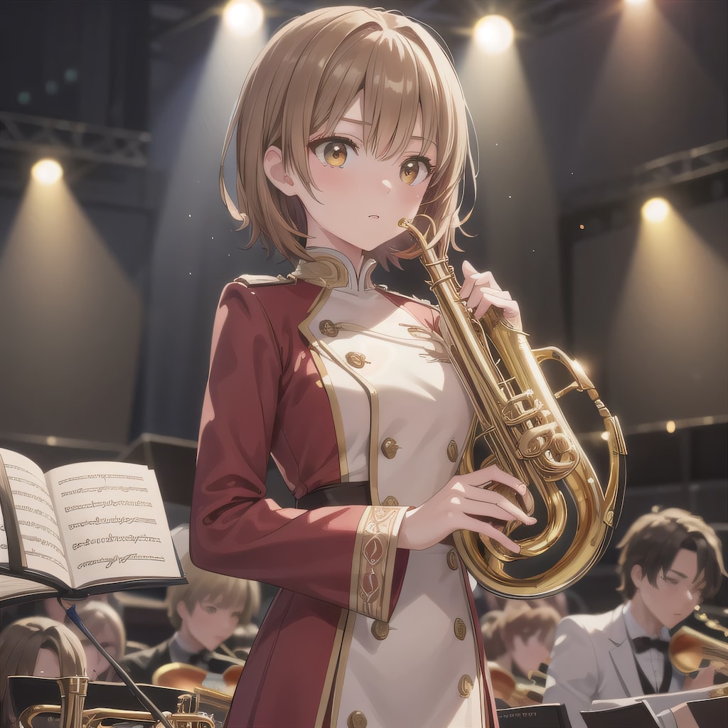 茶髪ボブでブラスバンドの少女６