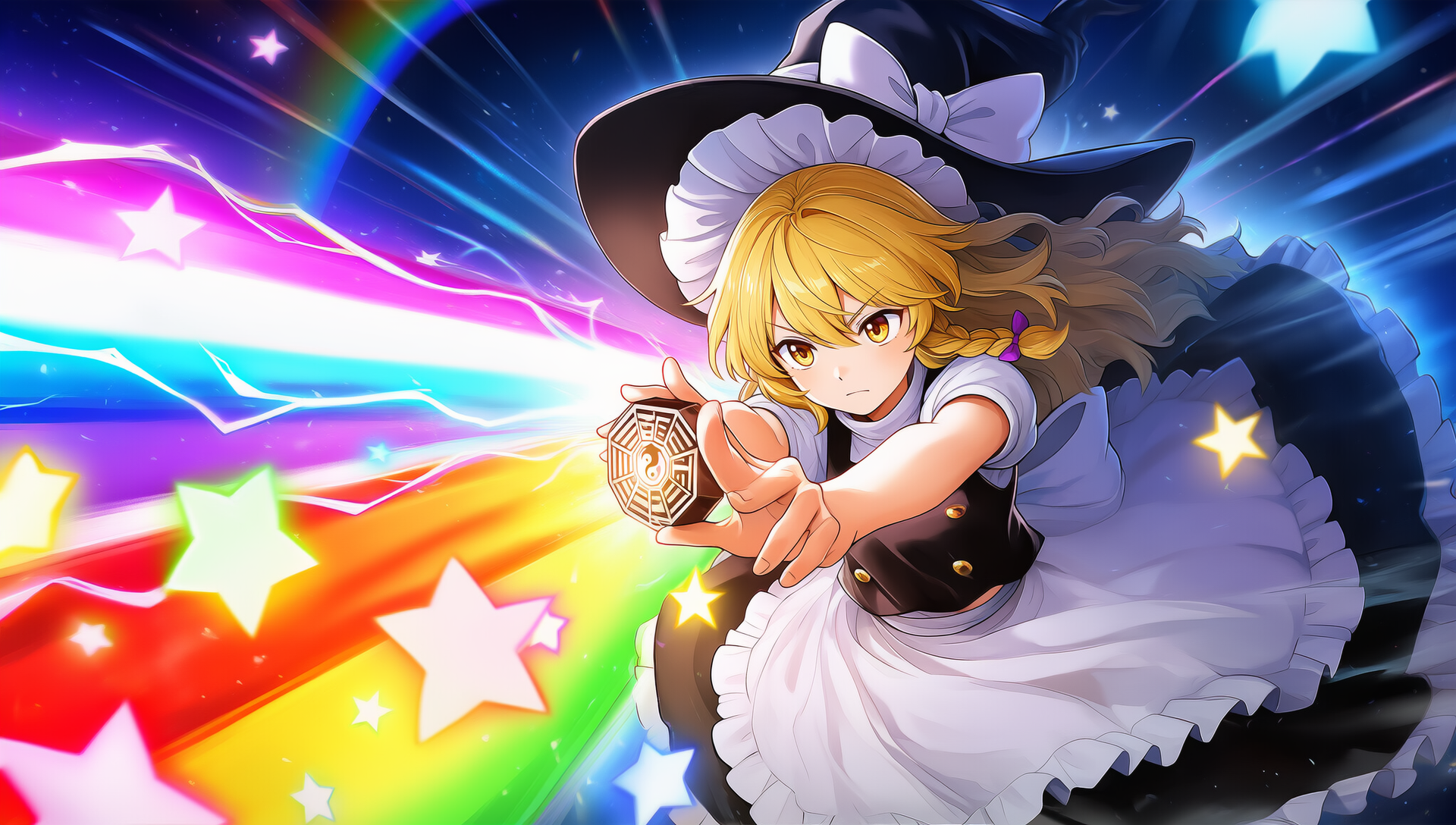 Ｖ4,5フル　東方　魔理沙　恋符「マスタースパーク」 | の人気AIイラスト・グラビア