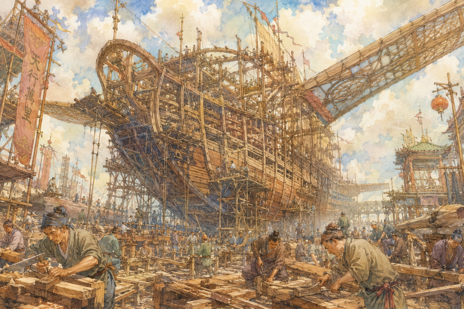 sky sailing ship
