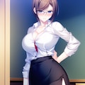 性格キツめの行き遅れ女教師 3枚目