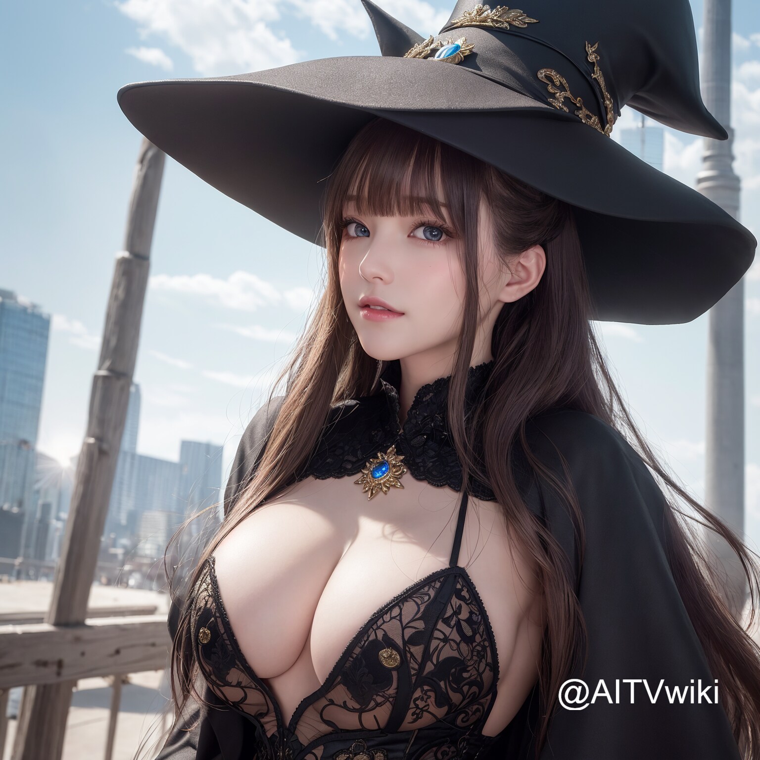 都市に暮らすセクシーな魔女