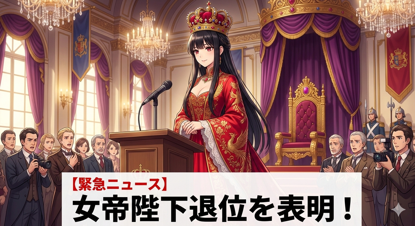 女帝退位　　　　　　　　　すると思うてか