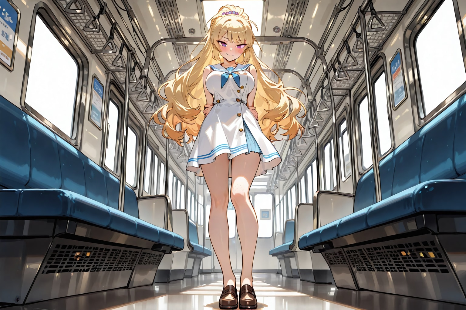 梅雨時の通学電車