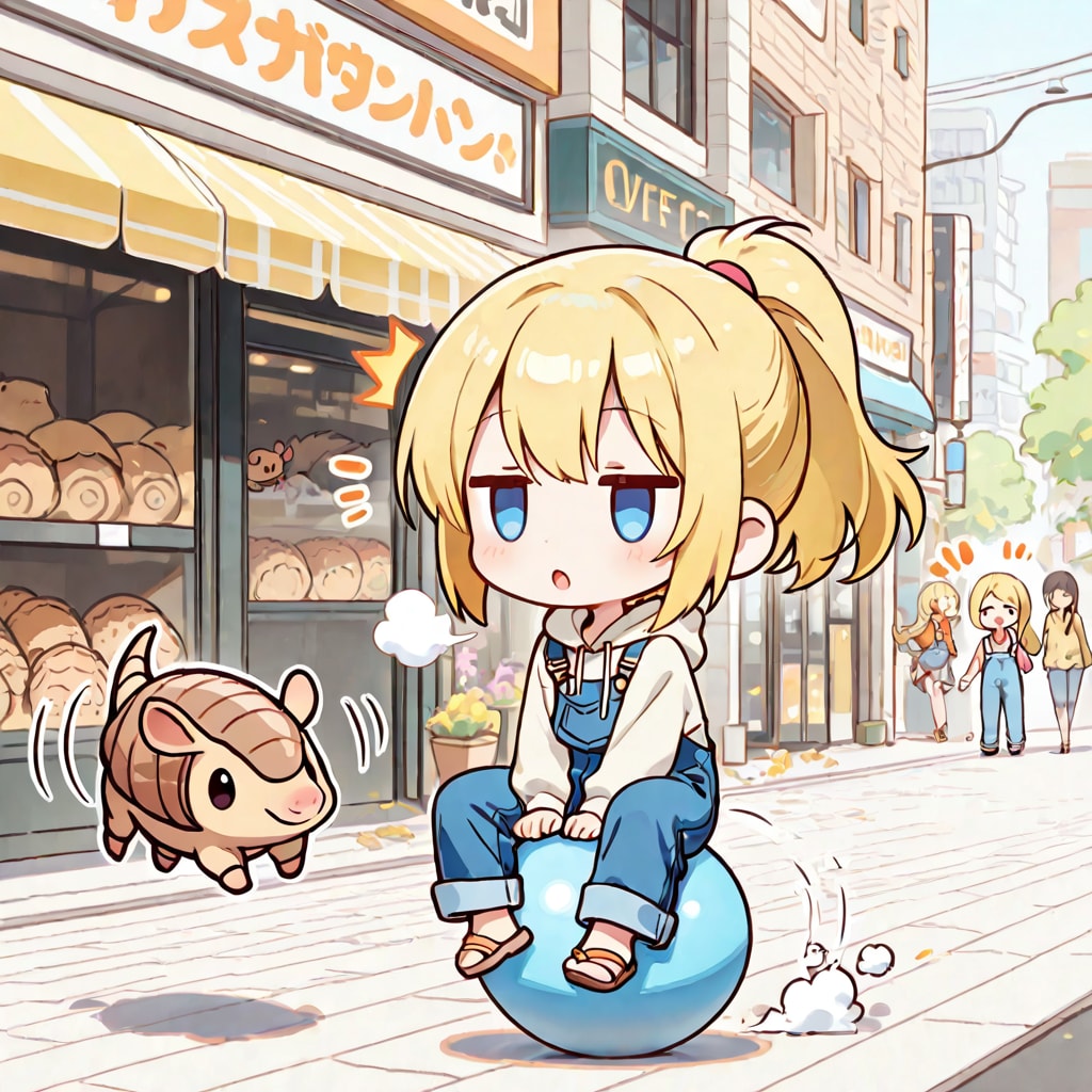 アルマジロと金髪ちゃん