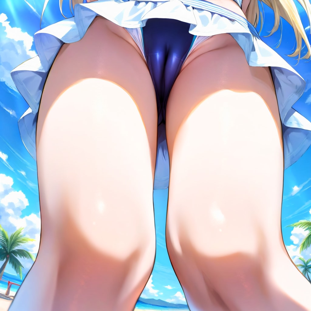 夏のローアングル【鼠径部フェチ】