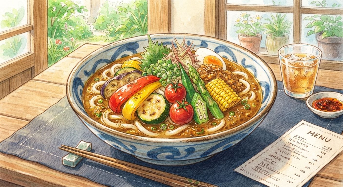 冷やし夏野菜カレーうどん