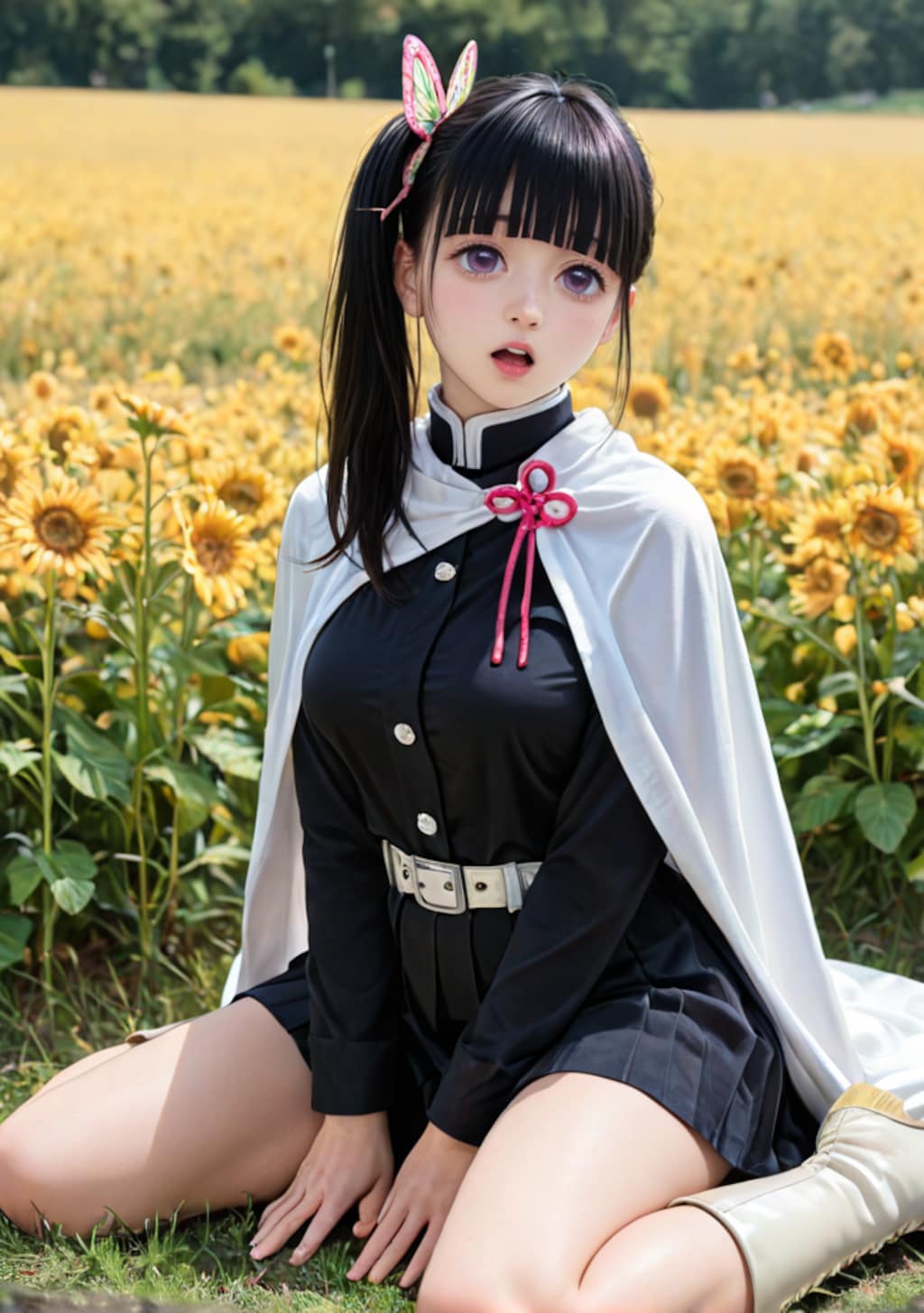 栗花落カナヲのコスを彼女に