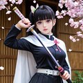 栗花落カナヲのコスを彼女に 4枚目