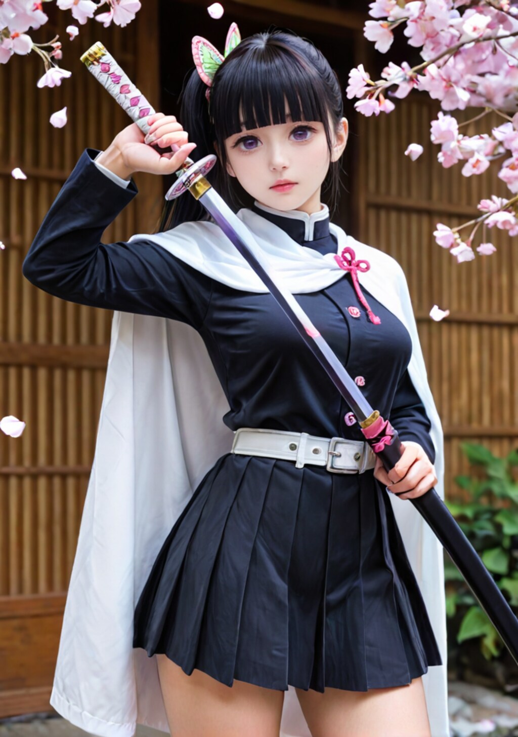 栗花落カナヲのコスを彼女に