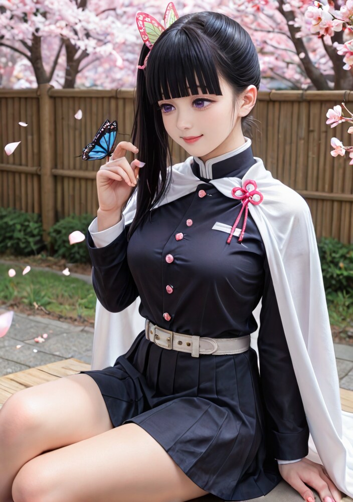 栗花落カナヲのコスを彼女に