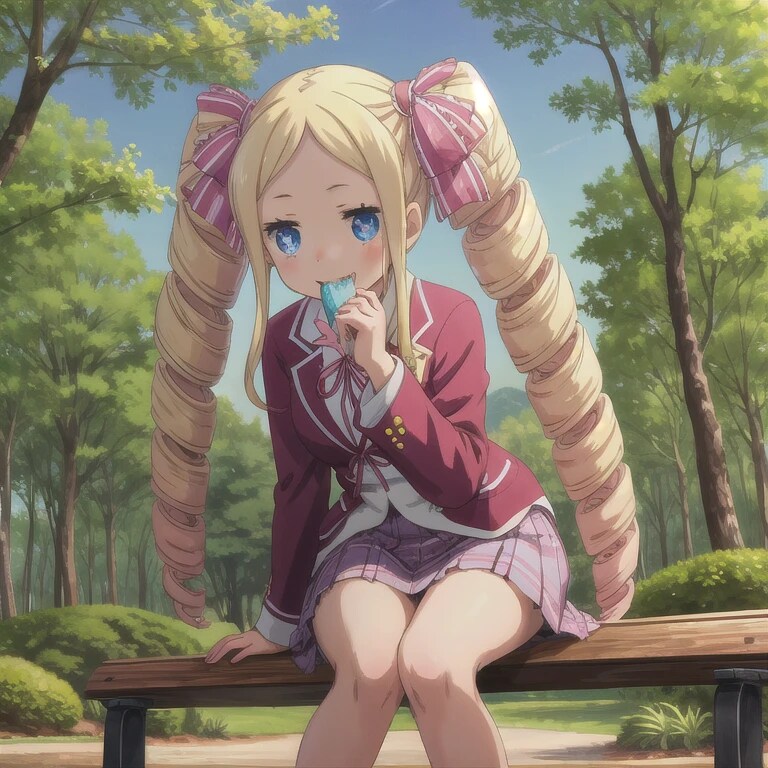 金髪ロングでブレザーの少女２３