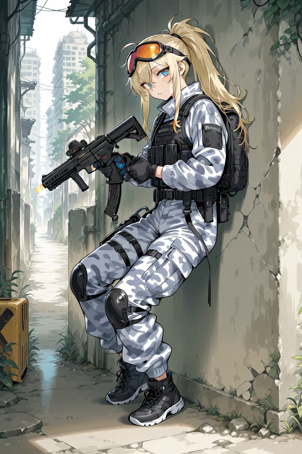 女兵士(ショットガン・失敗)