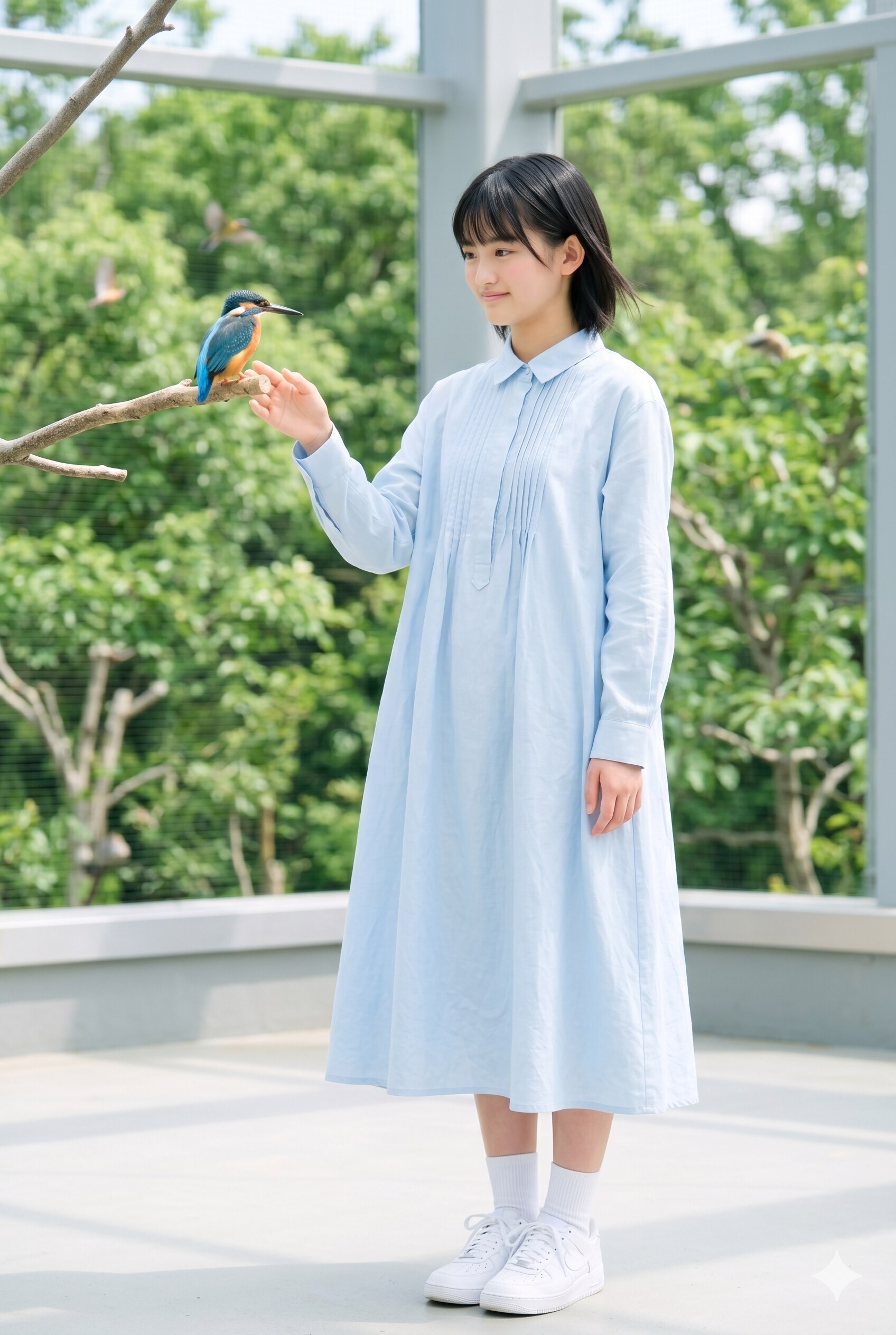 普通の美少女　ふれあい動物園・カワセミ