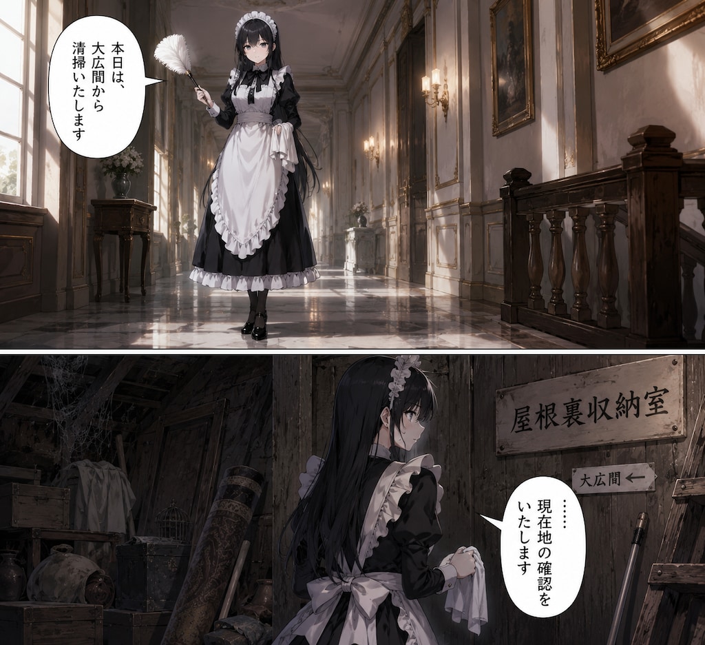 しれっとレイナ。「現在地を確認いたします」