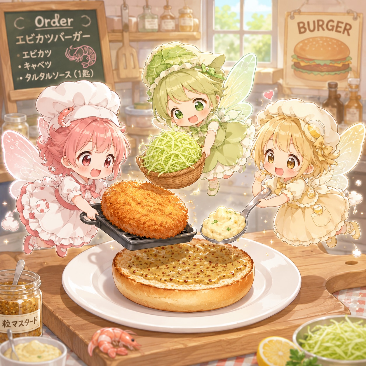 エビカツバーガー食べました