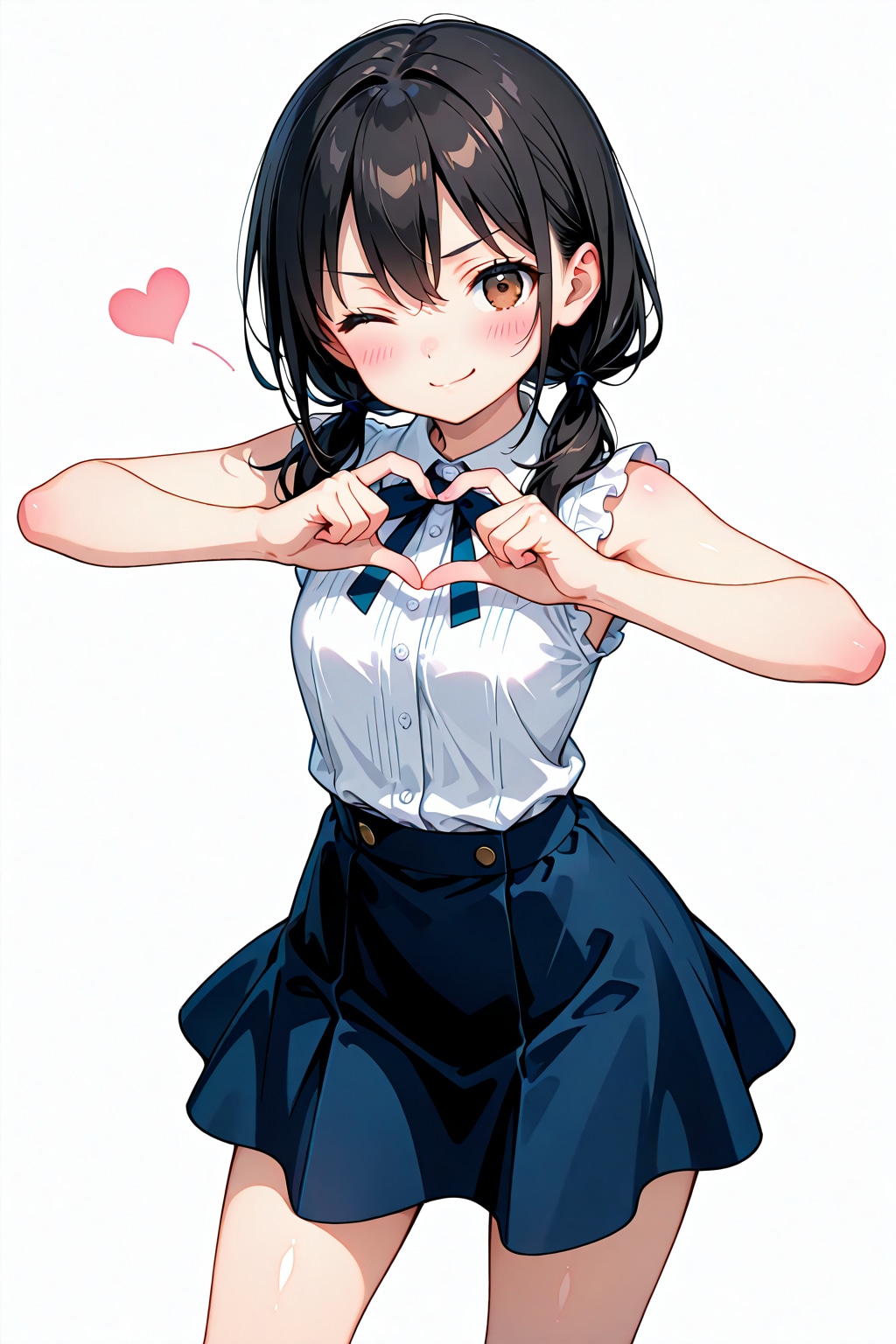 楓ちゃんのハートサイン