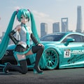 初音ミクとLEXUSクーペのドリ車 4枚目
