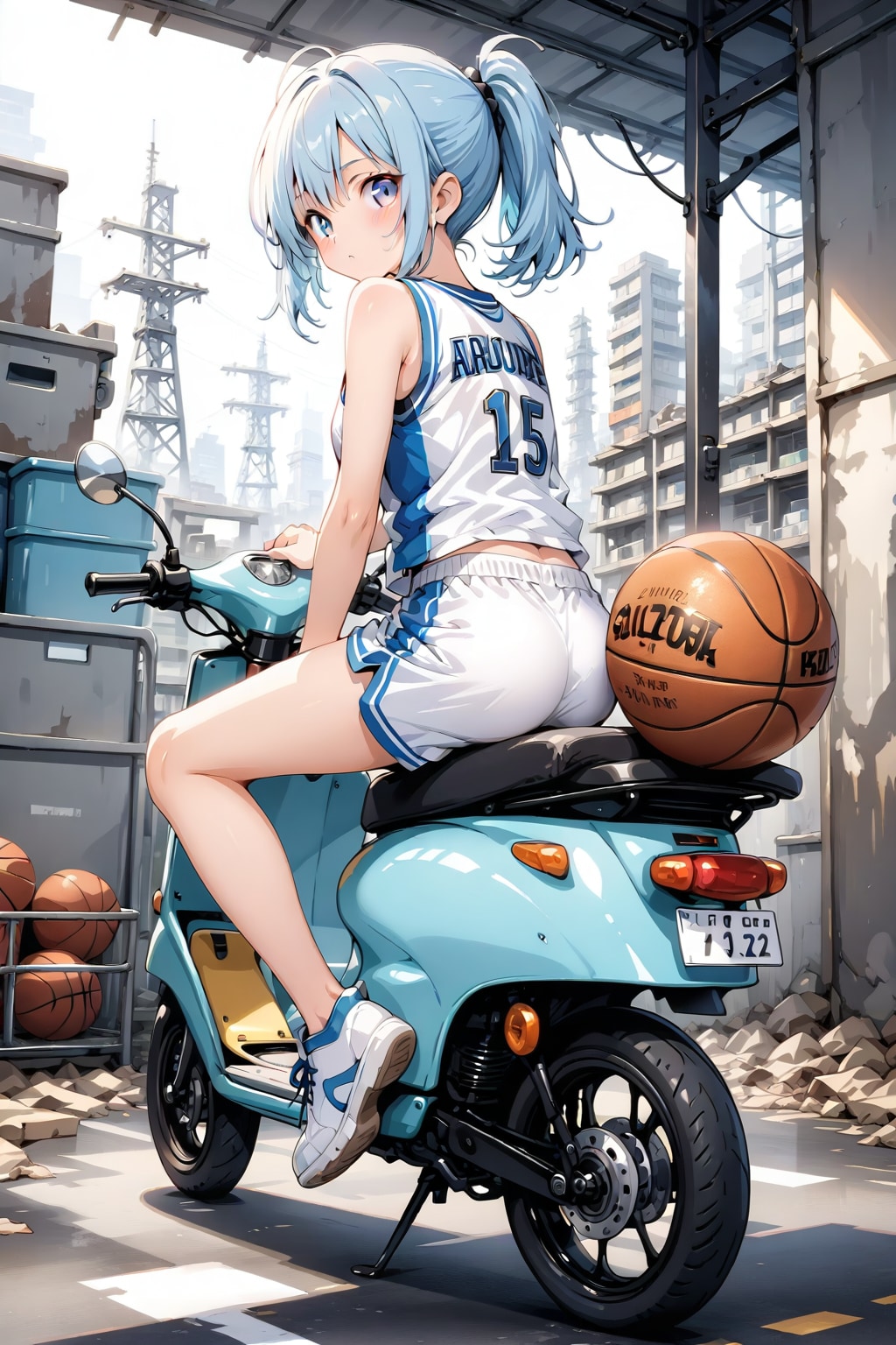 バイクに座る_LARIMAR