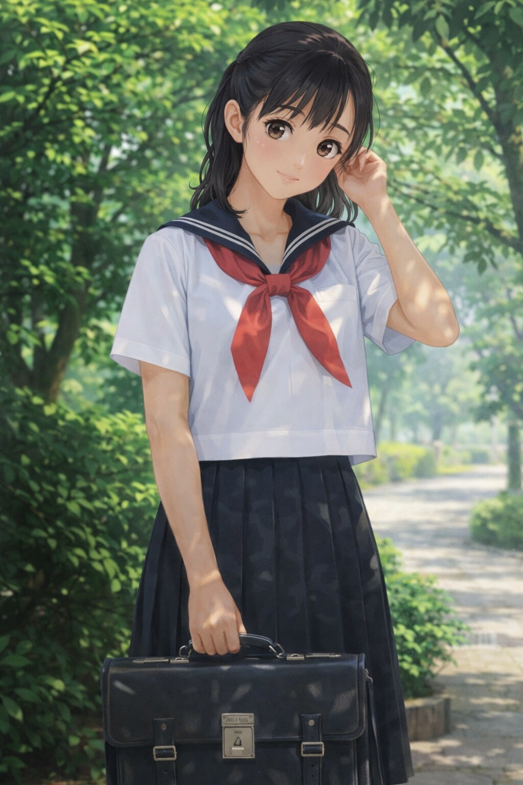 木陰の女の子 | の人気AIイラスト・グラビア