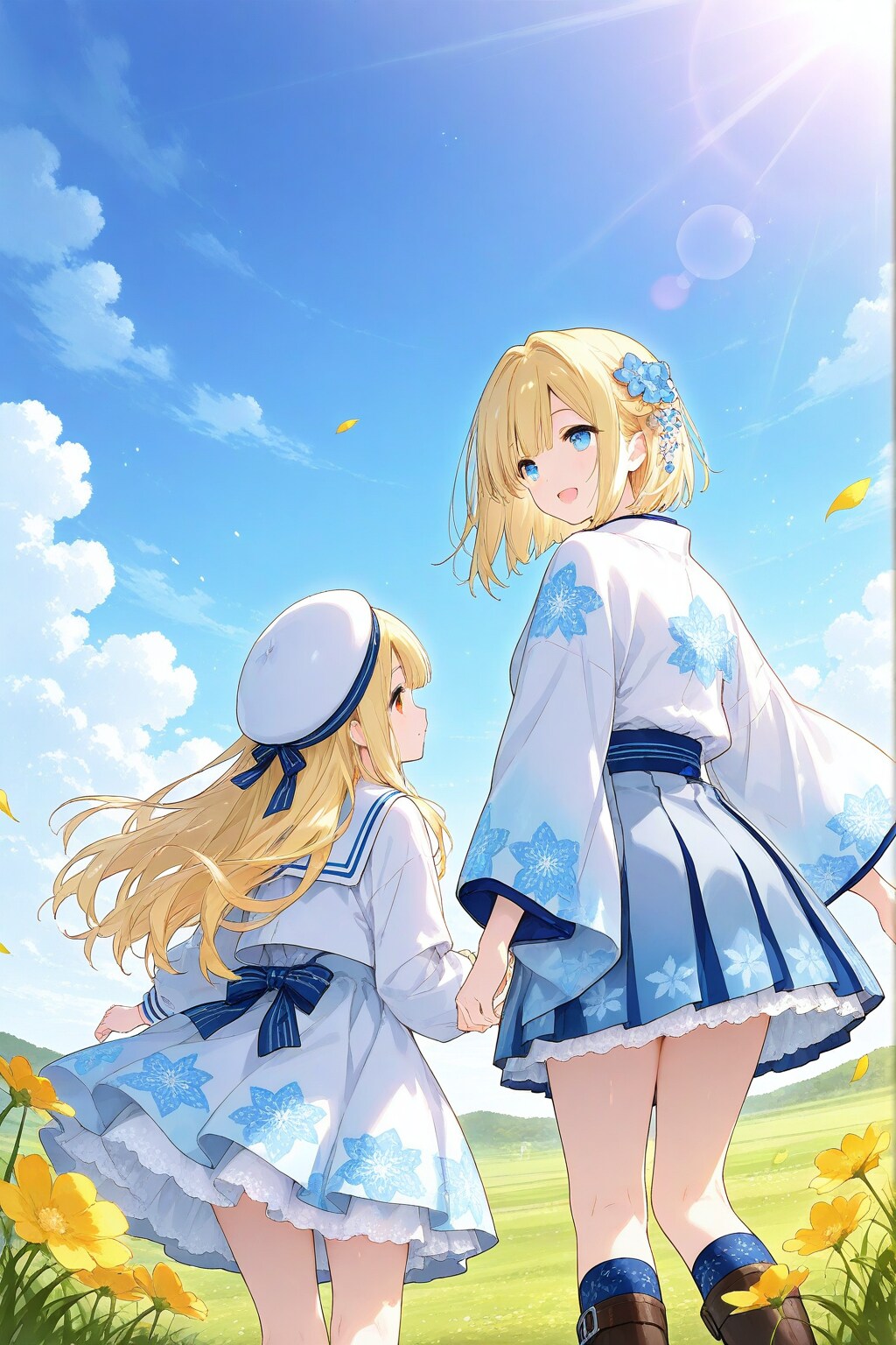 ショートとロングの姉妹