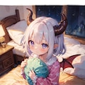 幼ドラゴンちゃんは一緒に寝て欲しい 2枚目