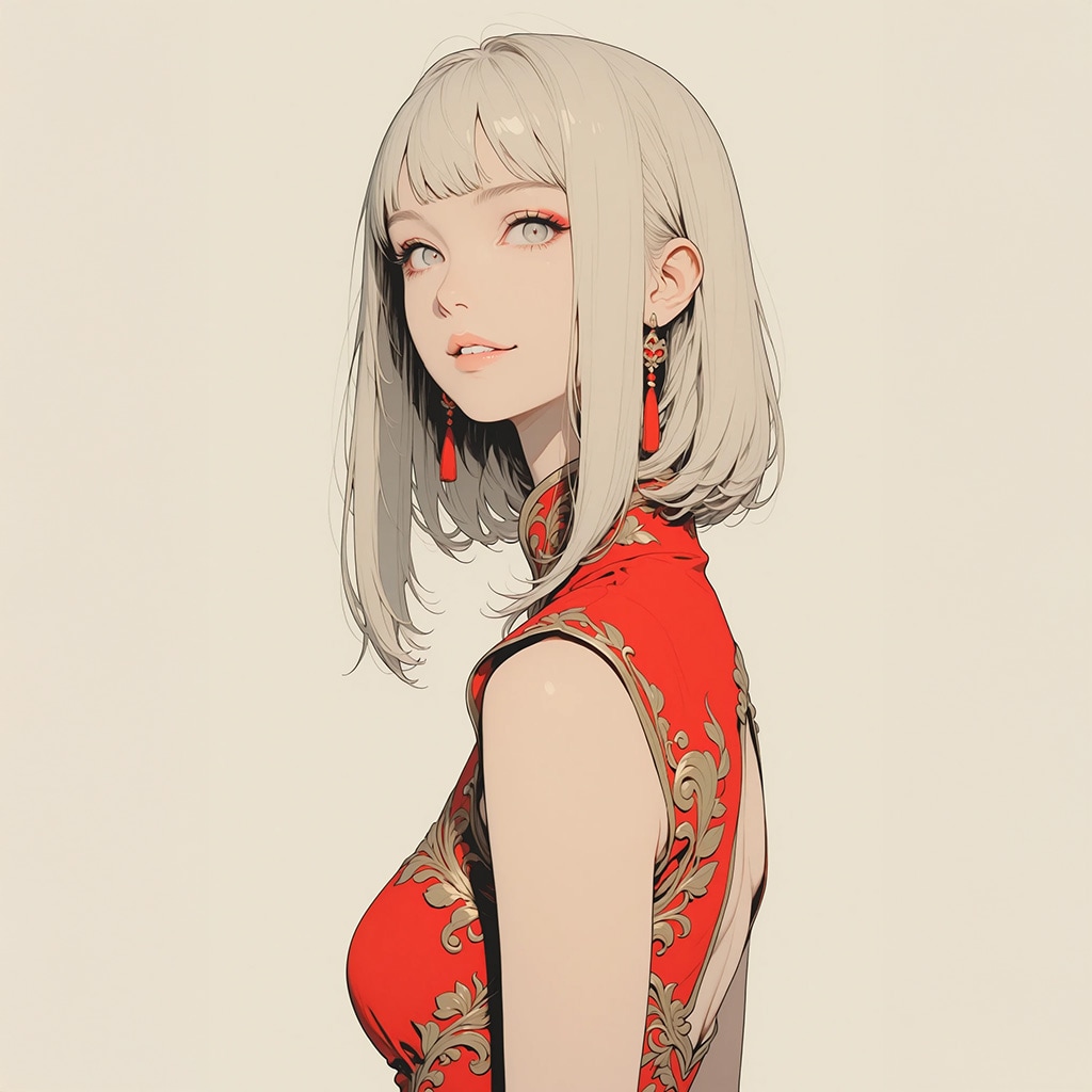 チャイナドレスred