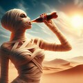 コーラを飲む女性ミイラ 4枚目