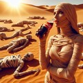 コーラを飲む女性ミイラ 5枚目