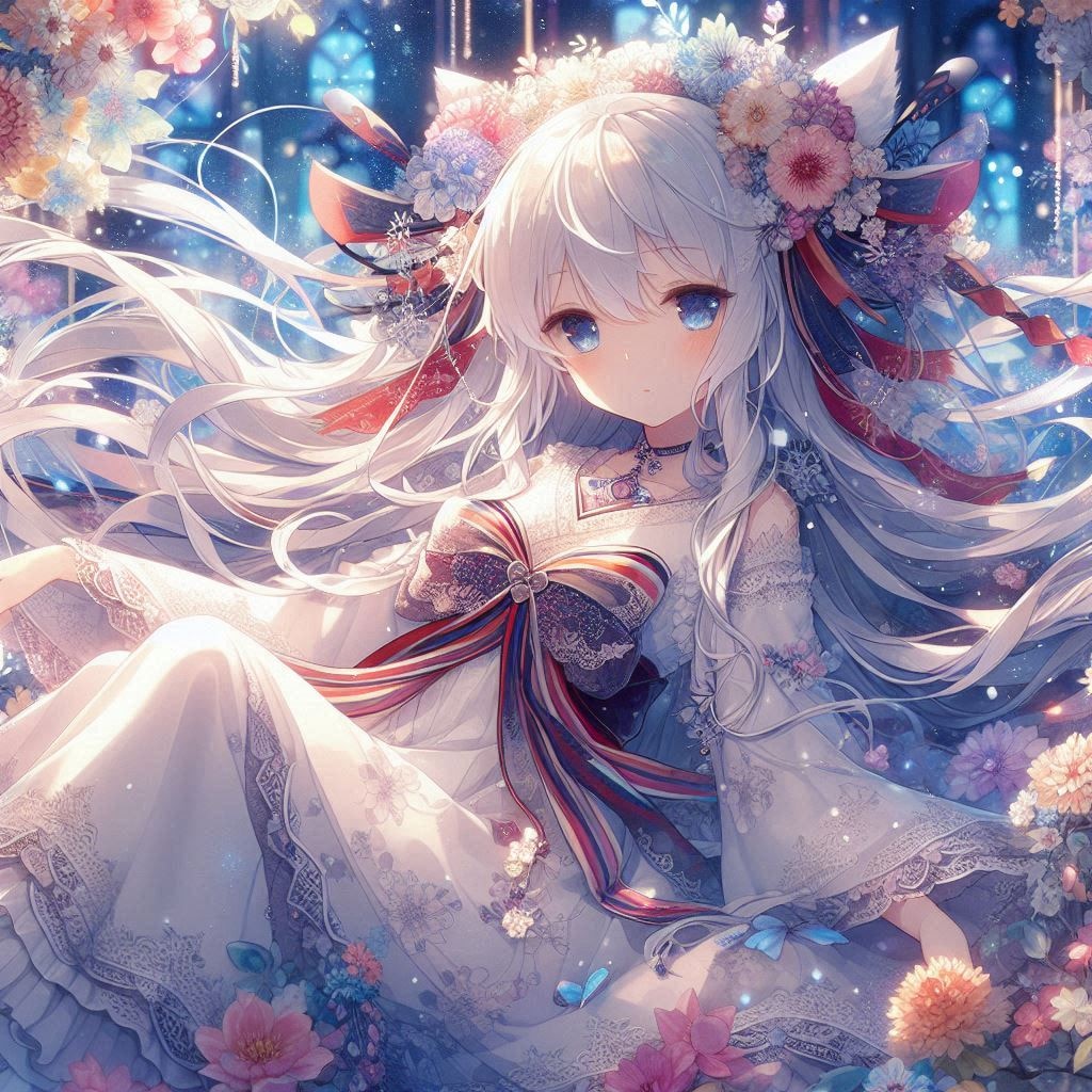 白髪の可愛い女の子【326】