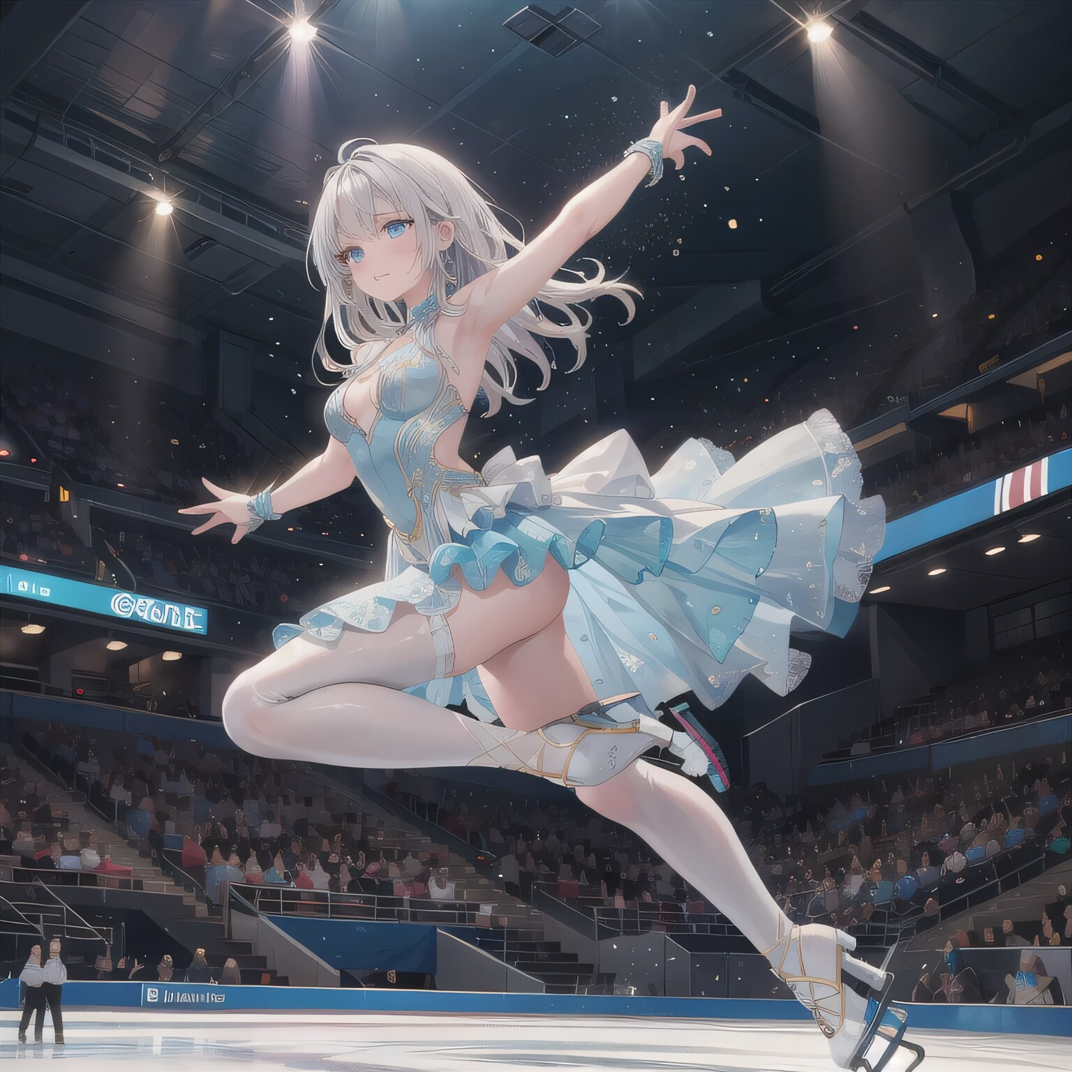 灰髪ロングでフィギュアの少女 | の人気AIイラスト・グラビア