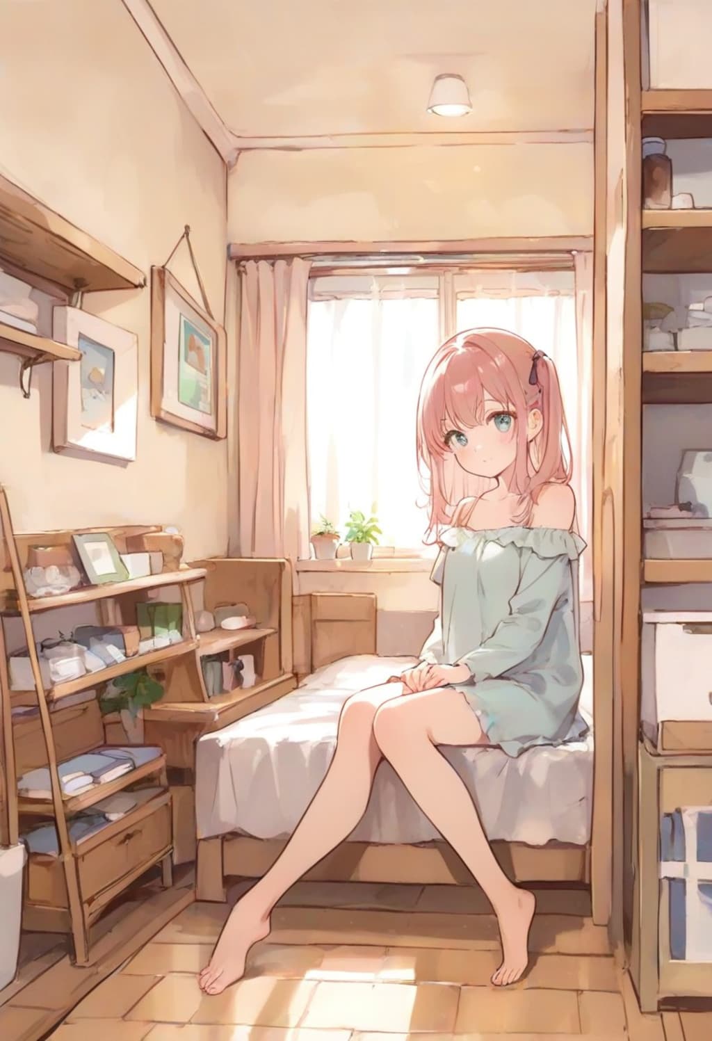 少女の部屋(水彩タッチ)(79)