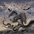 水墨画の龍 3枚目