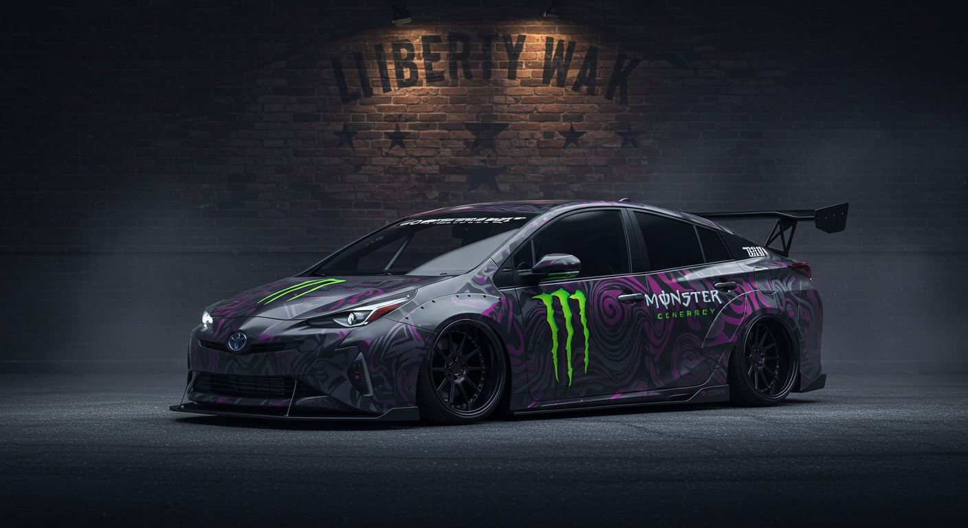 モンスターエナジーリバティーウォークプリウス | の人気AIイラスト・グラビア