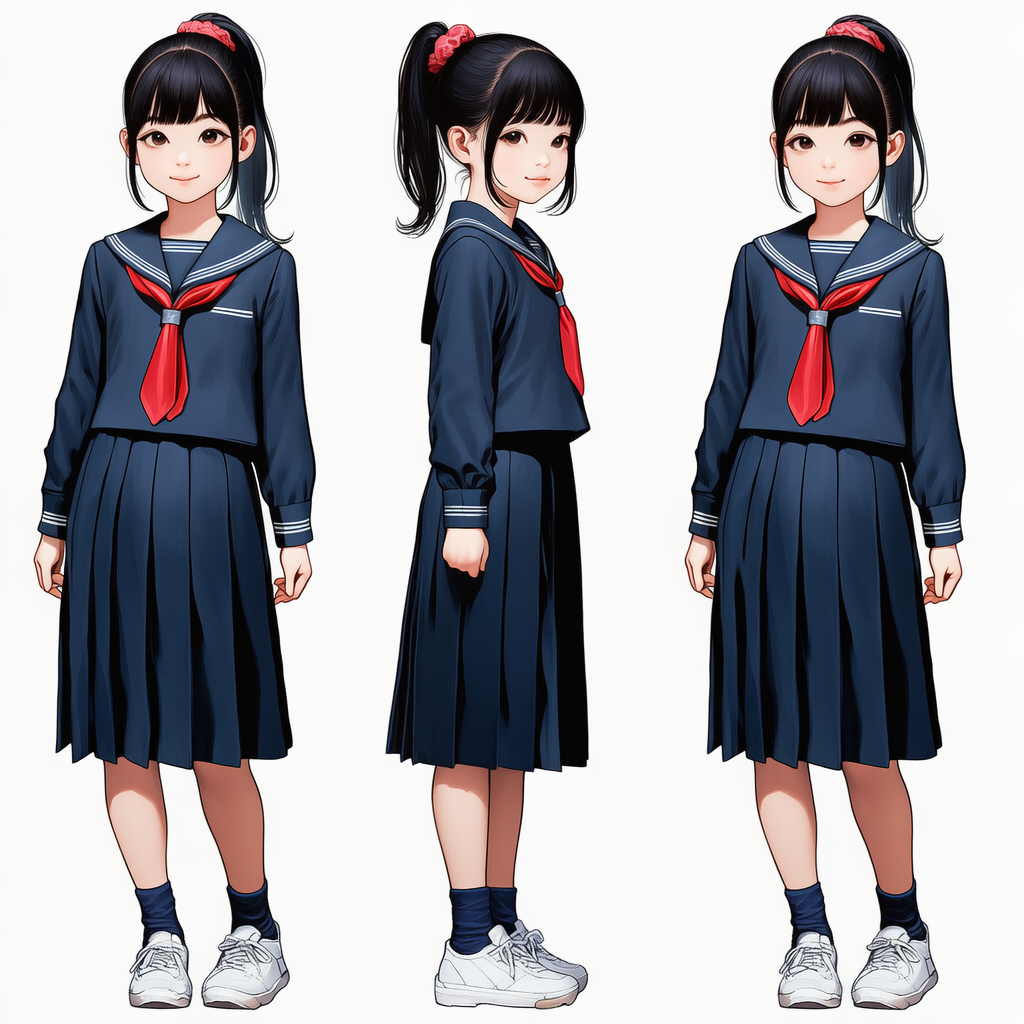 学校制服とポニーテール（その２）